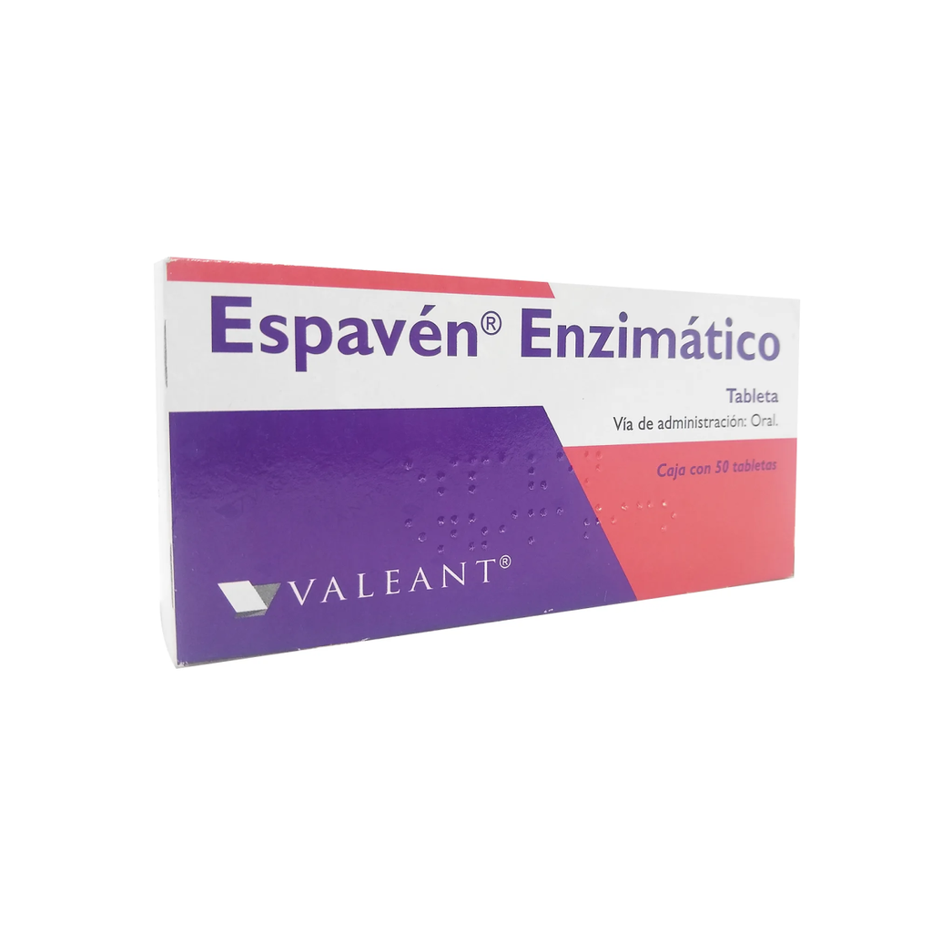 ESPAVEN ENZIMATICO 130/25/5/40 mg 50 Grageas