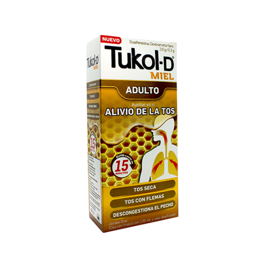 TUKOL-D ADULTO MIEL 0.2/2 g 120 Mililitro