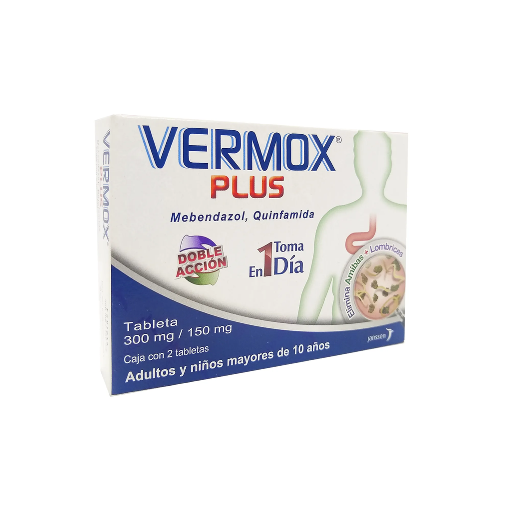 VERMOX PLUS 300/150 mg 2 Tableta(s)