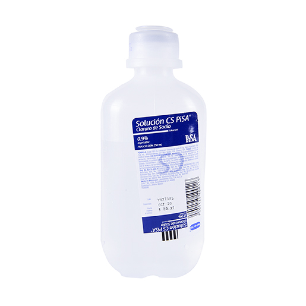 SOLUCIÓN INYECTABLE  CLORURO DE SODIO .9% mg 250mL
