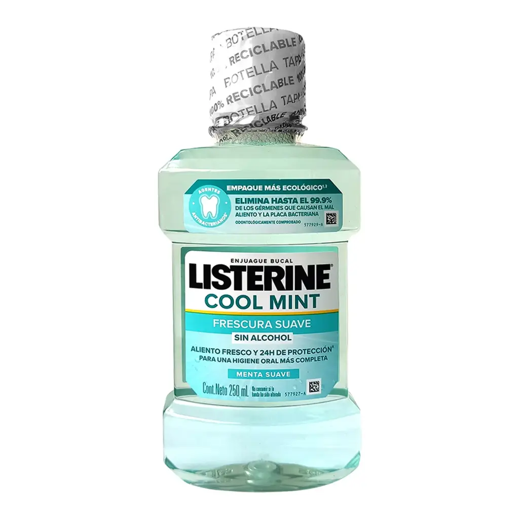 LISTERINE COOL MINT Sin Alcohol - 250 Mililitro