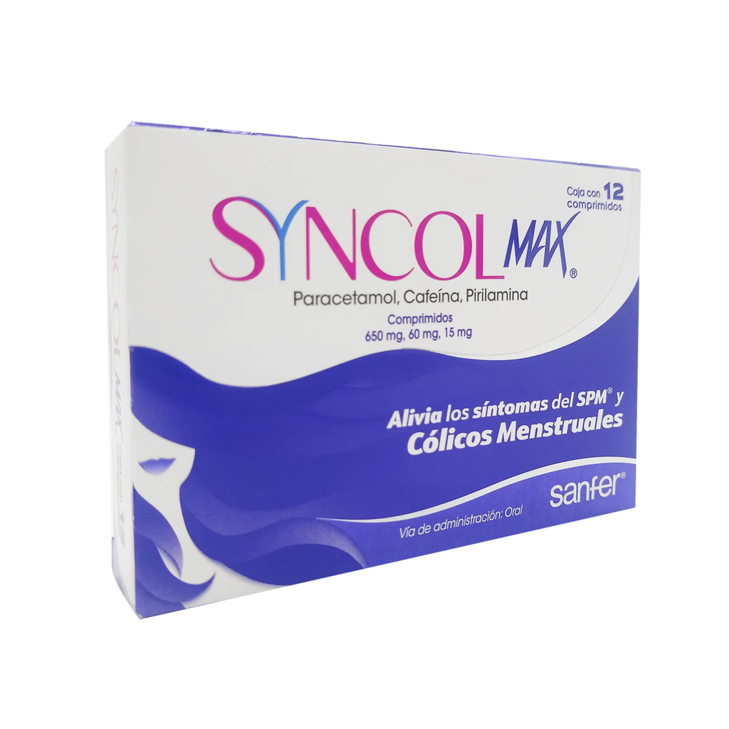 SYNCOL-MAX 650/60/15 mg 12 Comprimido(s)