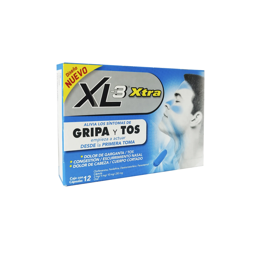 XL-3 XTRA 250/5/10/2 mg 12 Cápsula(s)