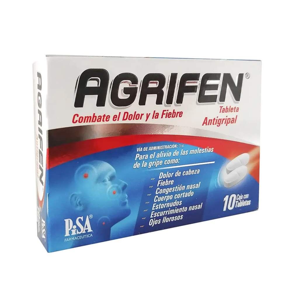 AGRIFEN 500/25/5/4 mg 10 Tableta(s)