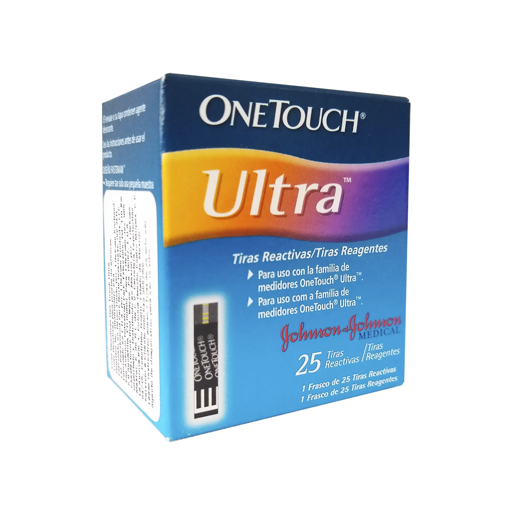TIRAS REACTIVAS ONE TOUCH ULTRA - 25 Tiras