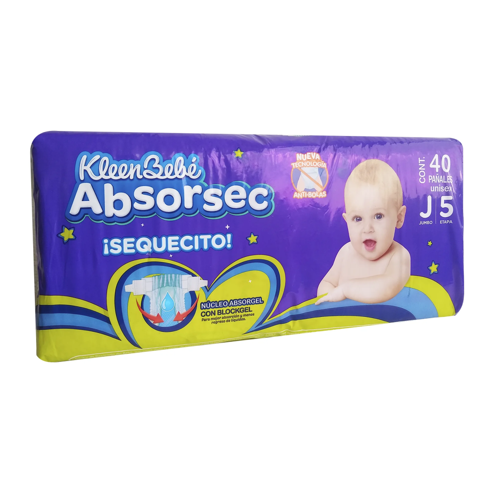 KleenBebé ABSORSEC ULTRA JBO JUMBO 40 Pañales