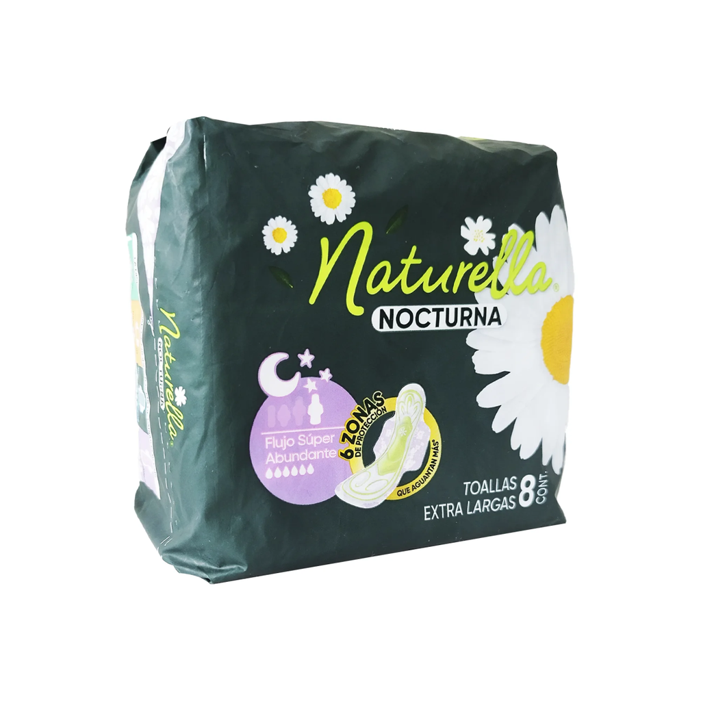 NATURELLA NOCTURNA EXTRA LARGA - 8 Toallas Sanitarias