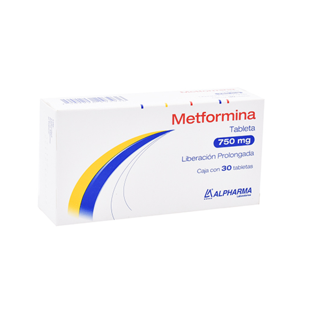 METFORMINA LIBERACION PROLONGADA 750 mg 30 Tableta(s)