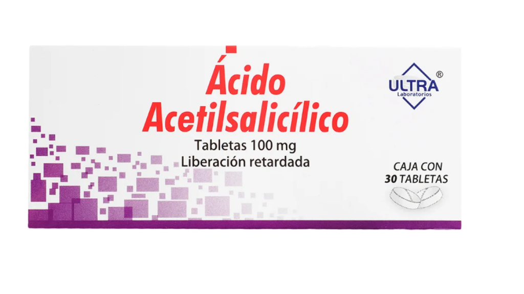 ACIDO ACETILSALICILICO 100 mg 30 Tableta(s)