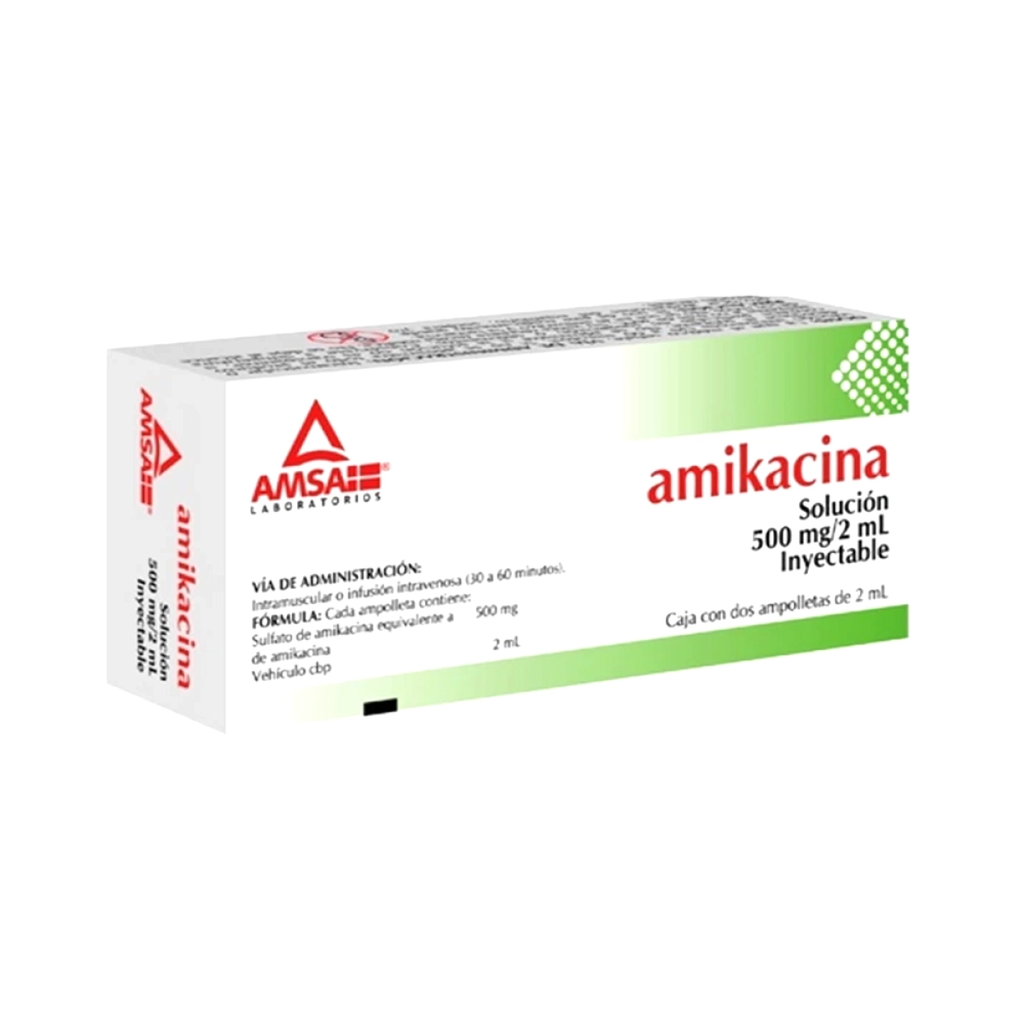 AMIKACINA 500 mg/2 ml 2 Ampolleta