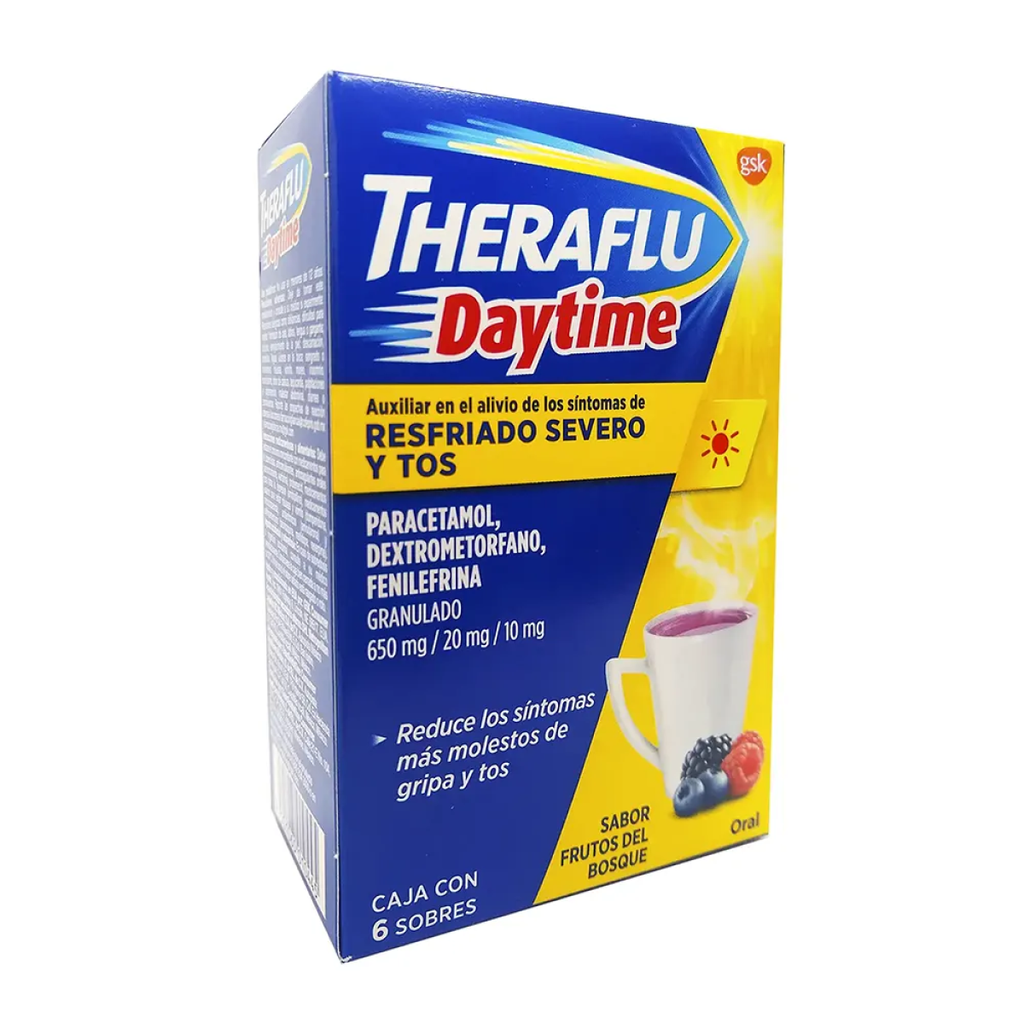 THERAFLU DAYTIME TE ANTIGRIPAL 650/20/10 mg 6 Sobre(s)