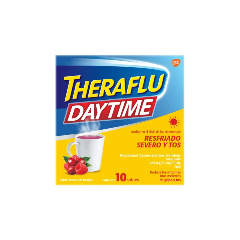 THERAFLU DAYTIME TE ANTIGRIPAL 650/20/10 mg 10 Sobre(s)