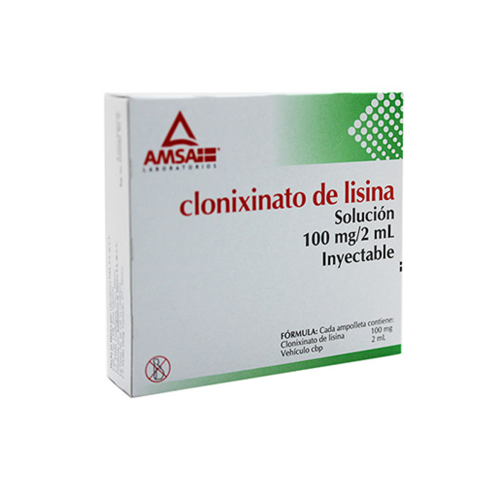 CLONIXINATO DE LISINA 100 mg/2 ml 5 Ampolleta