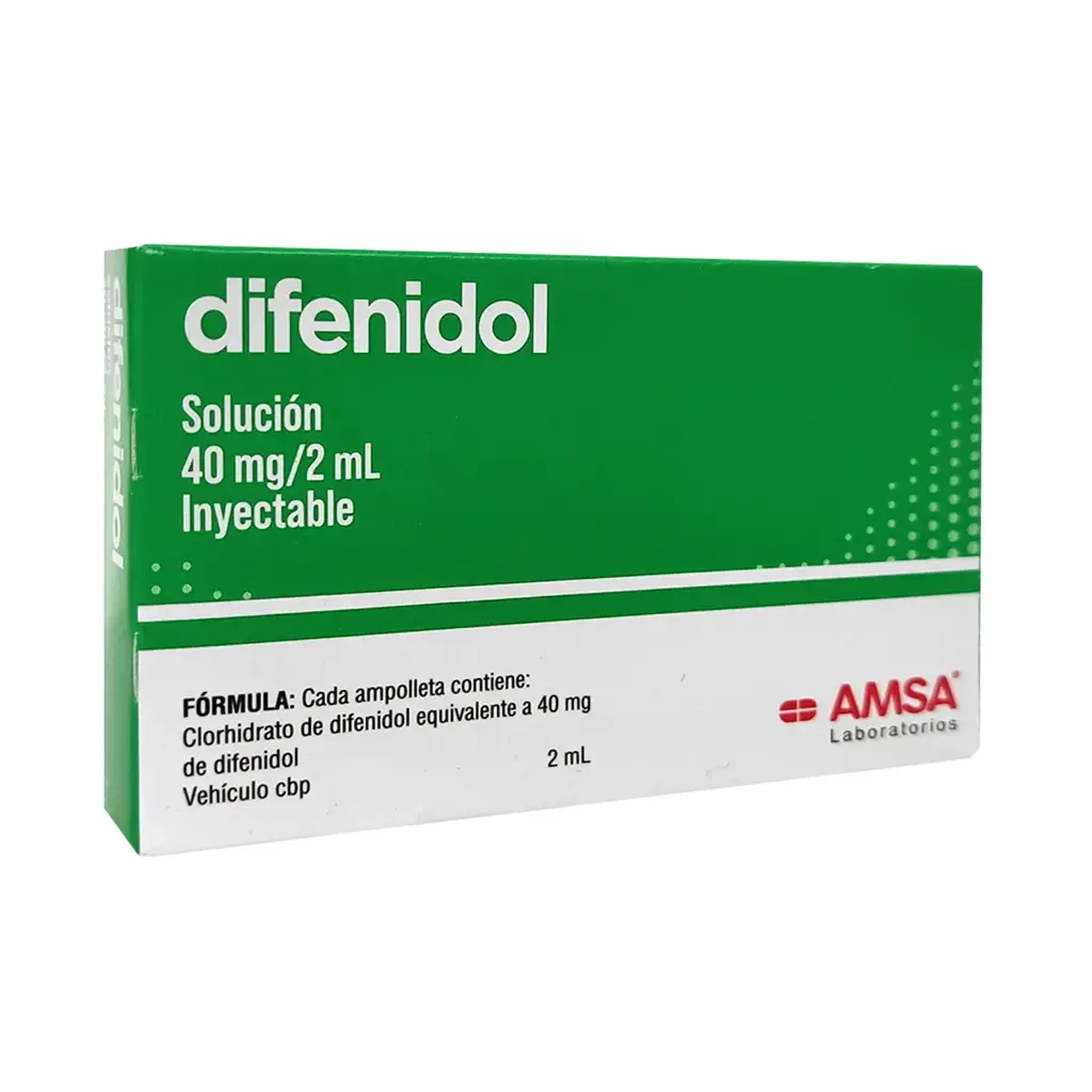 DIFENIDOL 40 mg/ 2 ml 2 Ampolleta