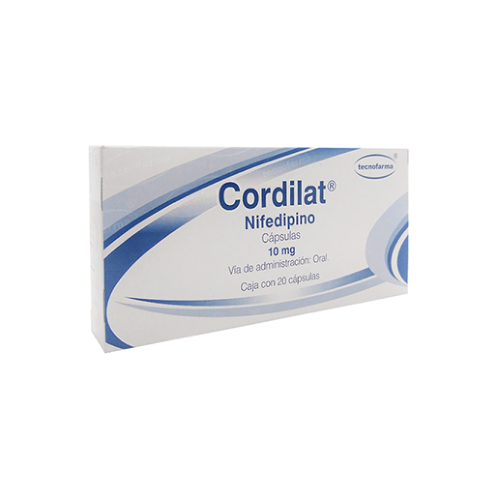 CORDILAT 10 mg 20 Cápsulas