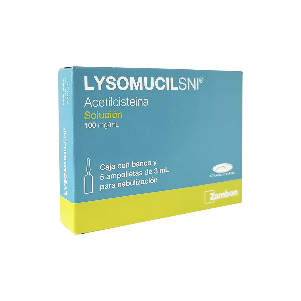 LYSOMUCIL SNI 100 mg 5 Ampolleta