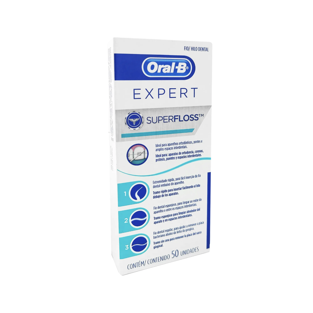 HILO DENTAL ORAL-B EXPERT SUPER FLOSS - 50 Pieza