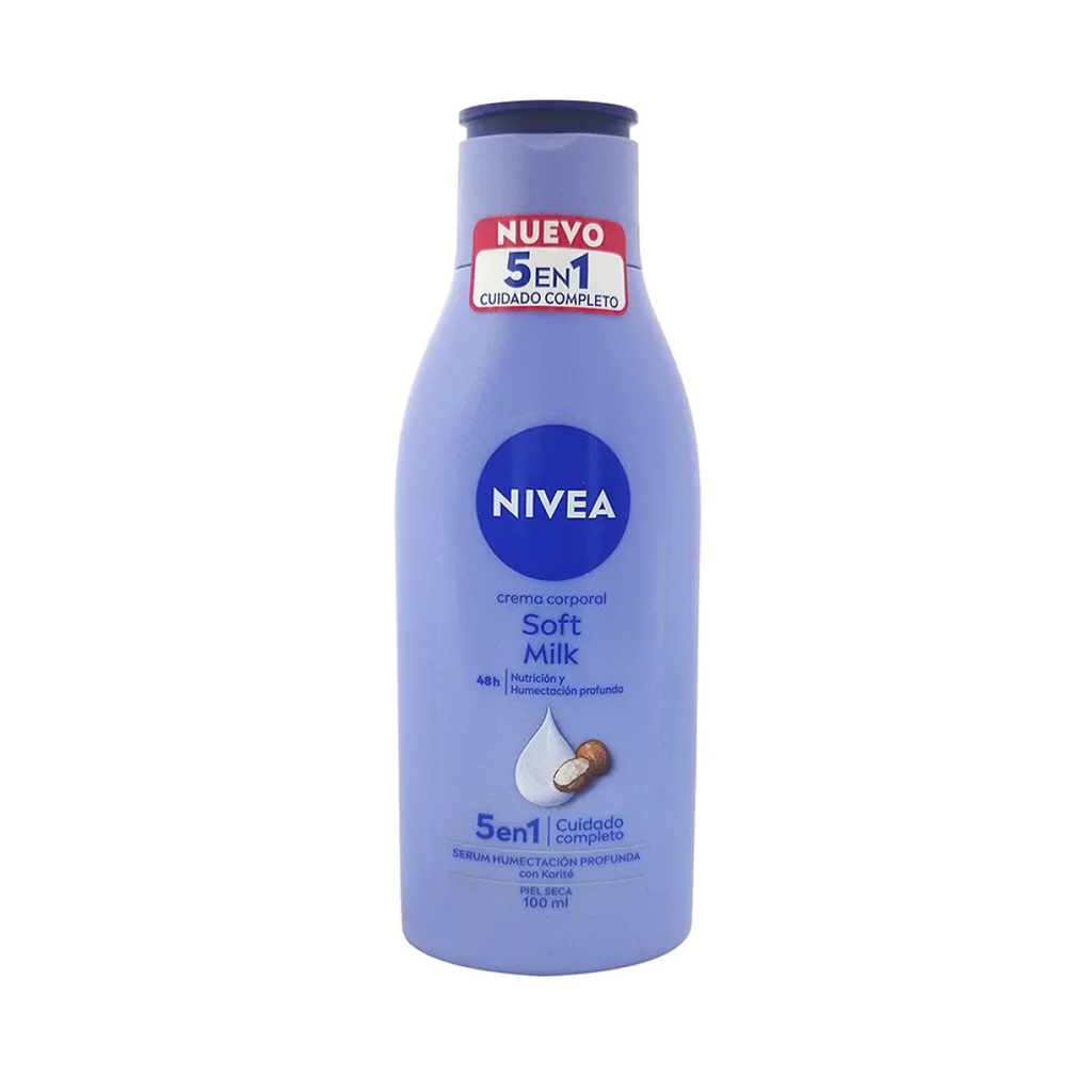 CREMA CORPORAL NIVEA SOFT MILK - 100 Mililitros