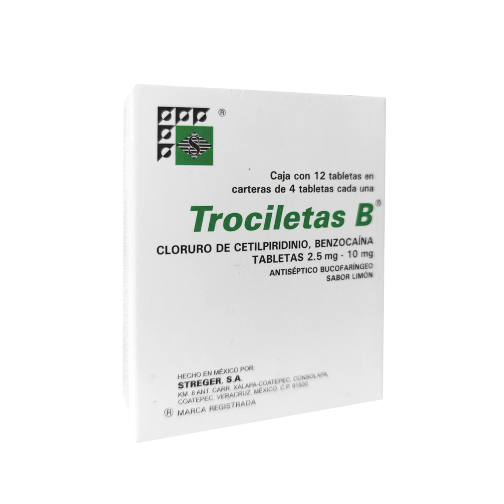 TROCILETAS B 2.5 mg/10 mg 12 Tableta(s)