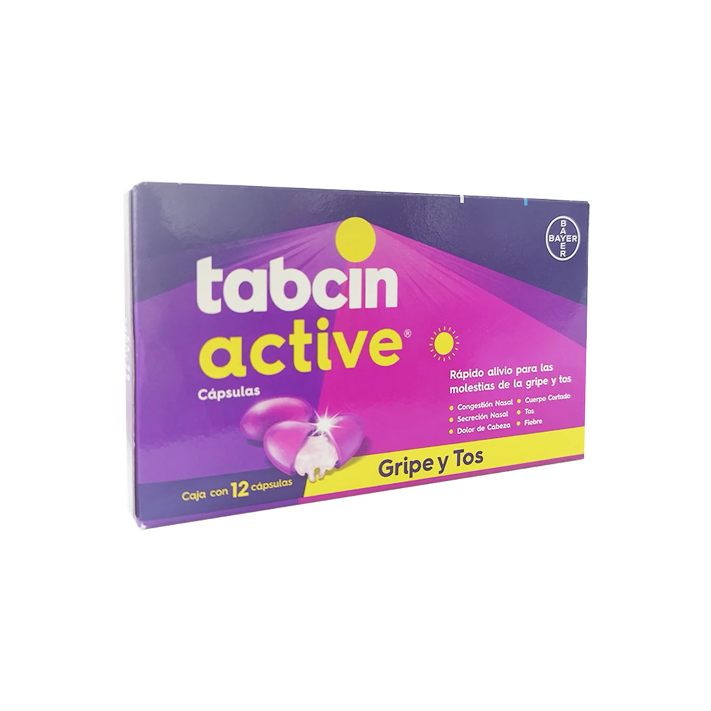 TABCIN ACTIVE 250/5/10/2 mg 12 Cápsula(s)