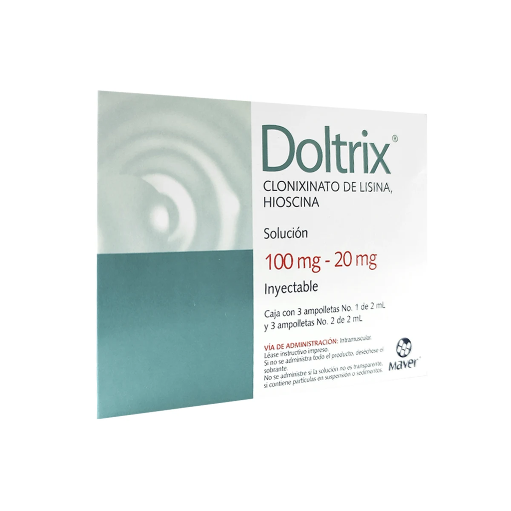 DOLTRIX 100/20 mg 3 Ampolleta