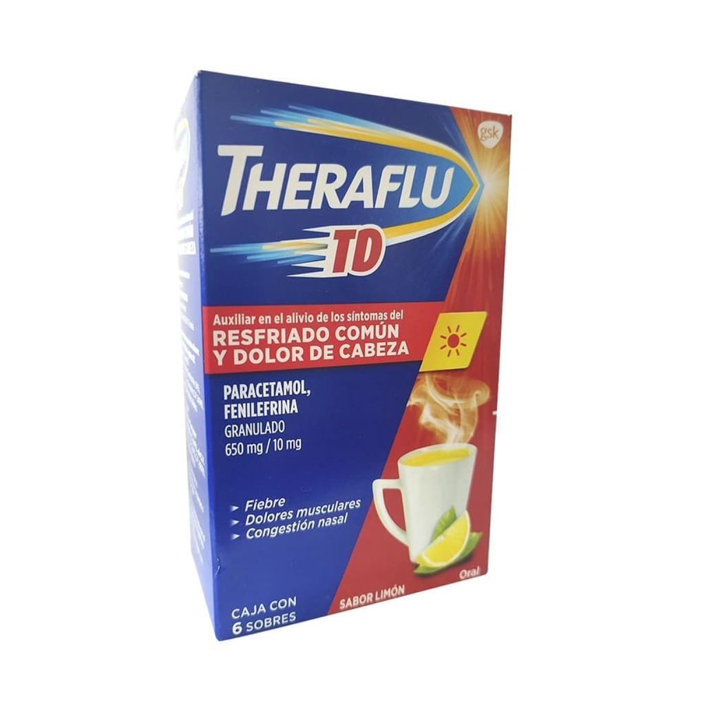 THERAFLU TD 650/10 mg 6 Sobre(s)