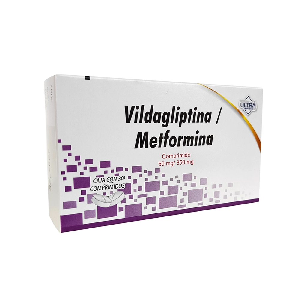 VILDAGLIPTINA - METFORMINA 50/ 850 mg 30 Comprimido(s)