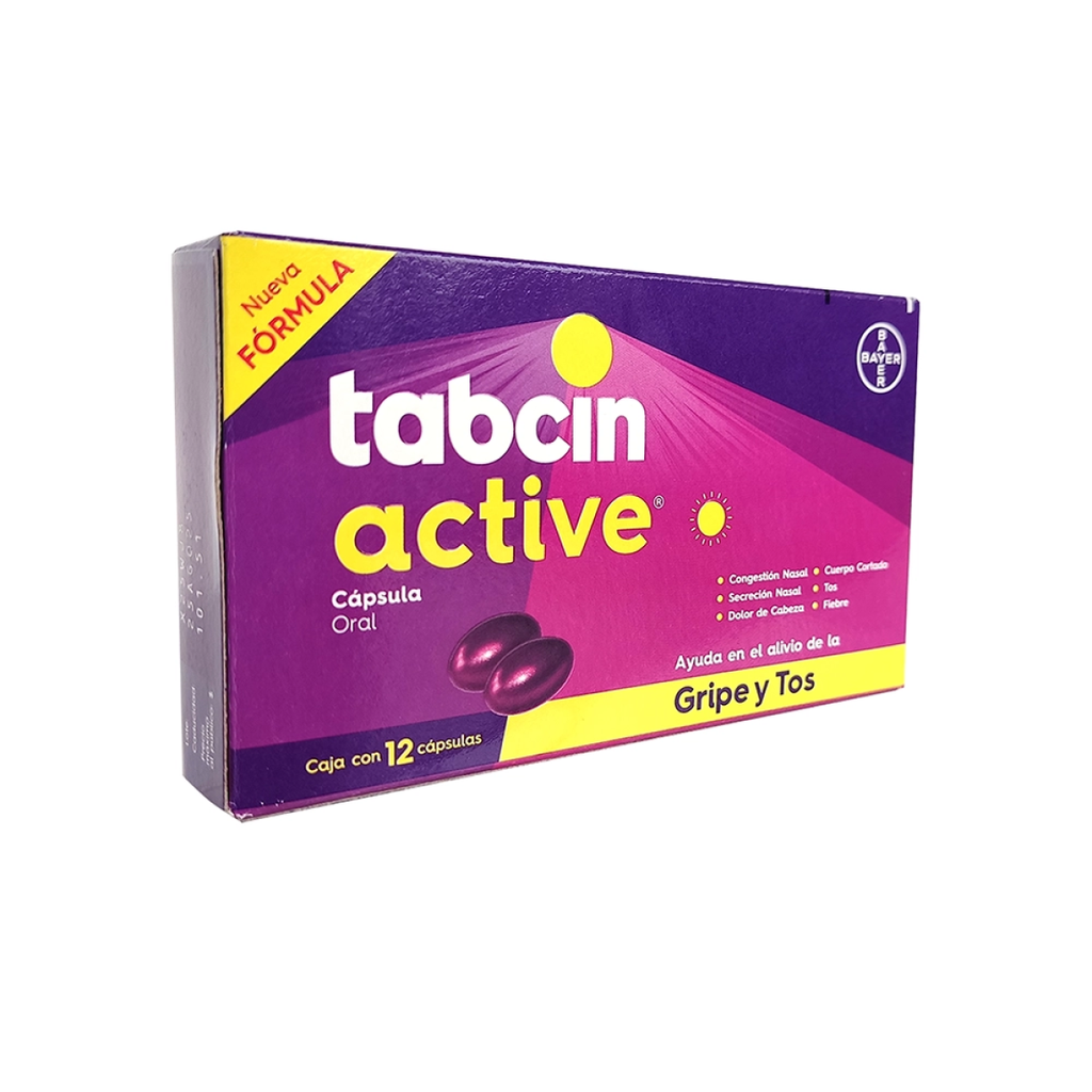 TABCIN ACTIVE 325 mg/ 10 mg/ 6.25 mg/ 5 mg 12 Cápsula(s)