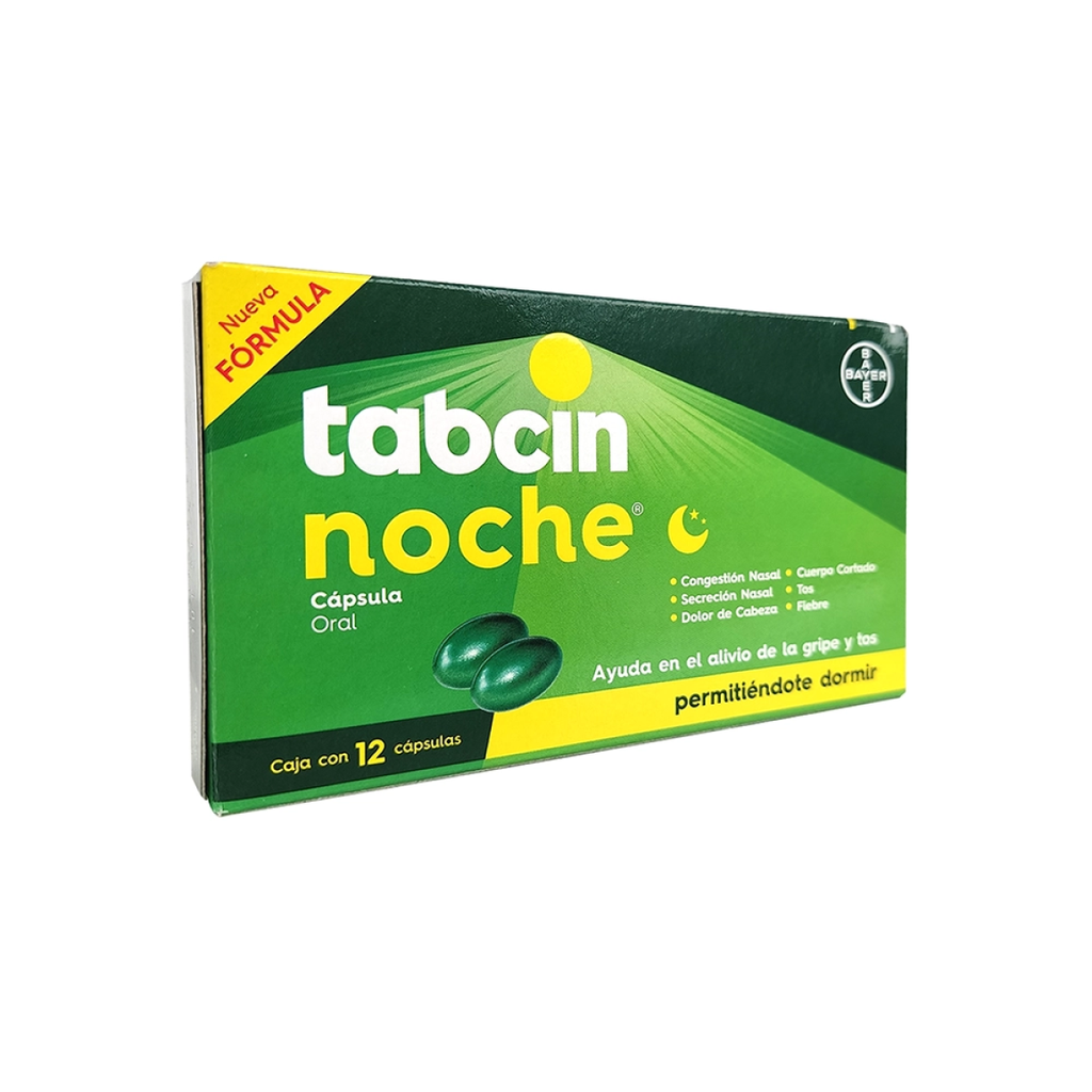 TABCIN NOCHE 325 mg/ 10 mg/ 6.25 mg/ 5 mg 12 Cápsula(s)