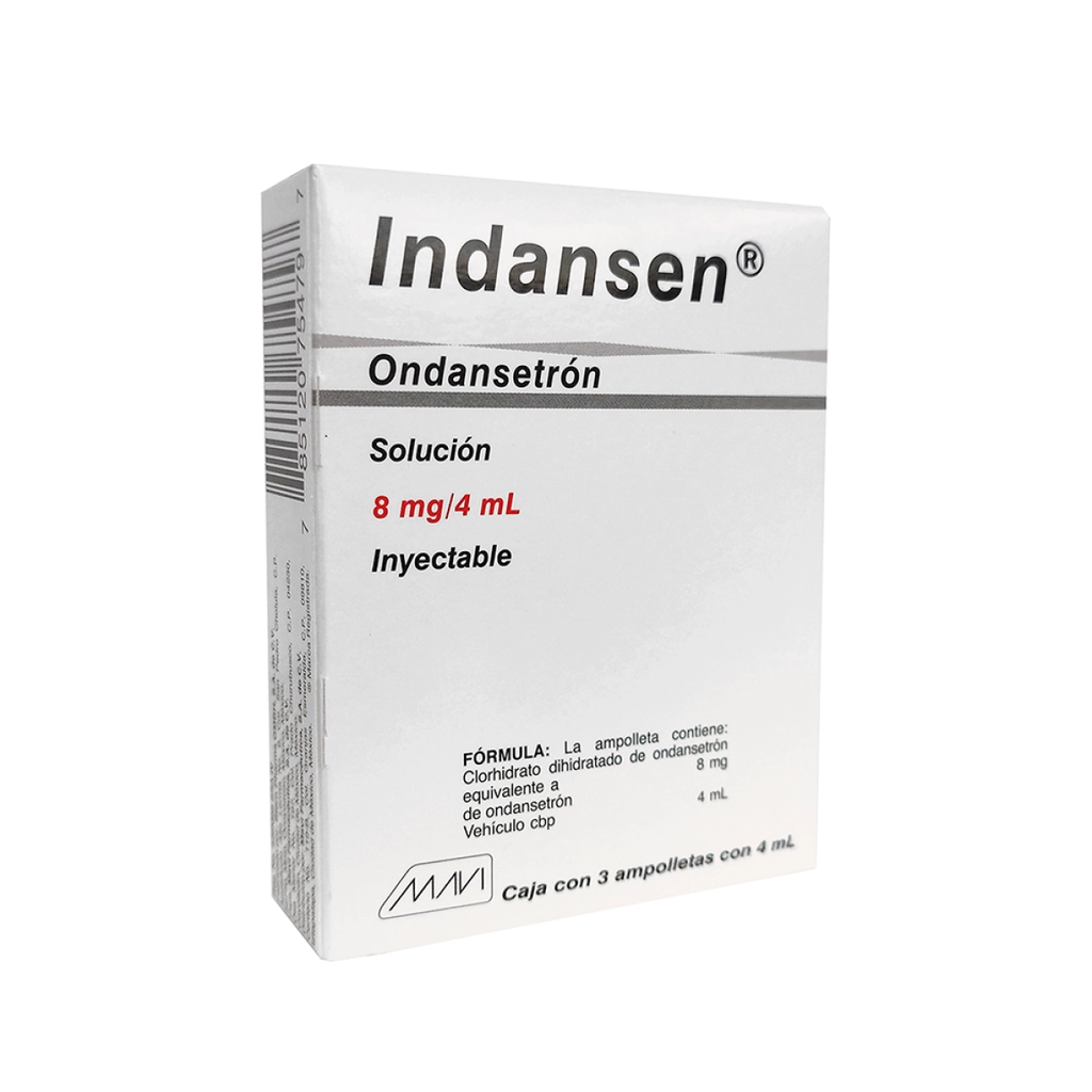 INDANSEN 8 mg/ 4 ml 3 Ampolleta