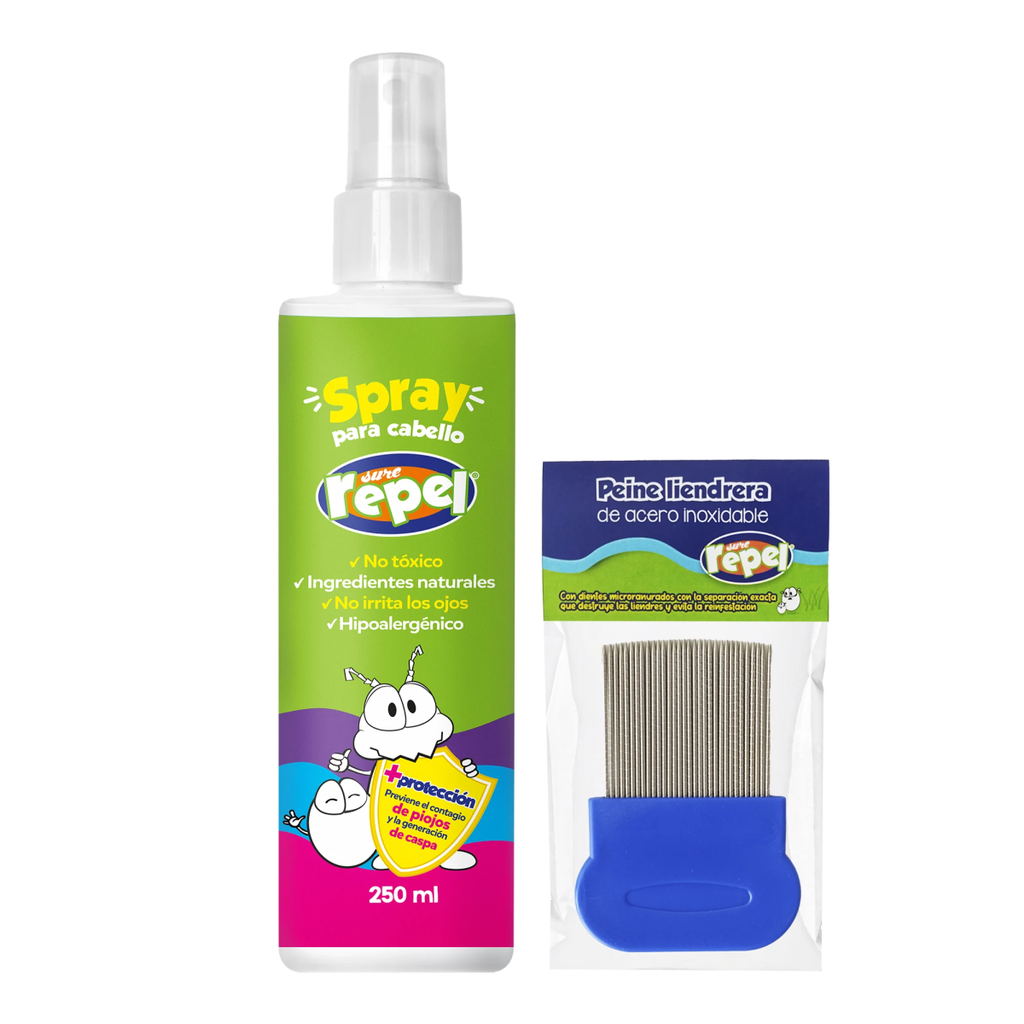 KIT ANTI PIOJOS INFATIL SURE REPEL 1 SPRAY Y 1 PEINE LIENDRERO