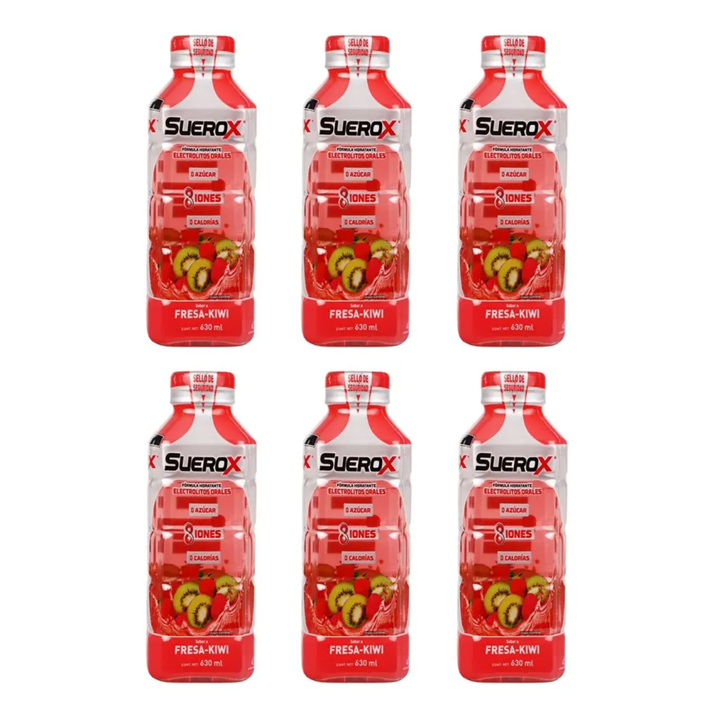 SUEROX FRESA-KIWI 6 PZS CON 630 ML C/U