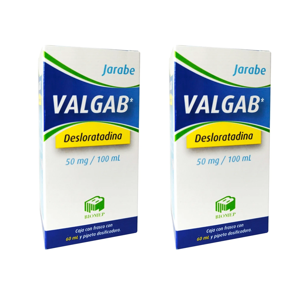 VALGAB 50 MG/100 ML DOS PZS CON 60 ML C/U 50 mg/100 ml 120 Mililitros