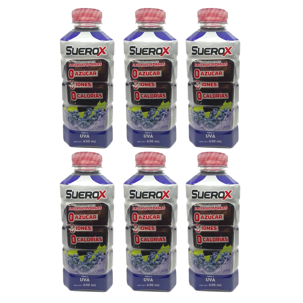 SUEROX UVA SEIS PZS CON 630 ML C/U - 6 Piezas