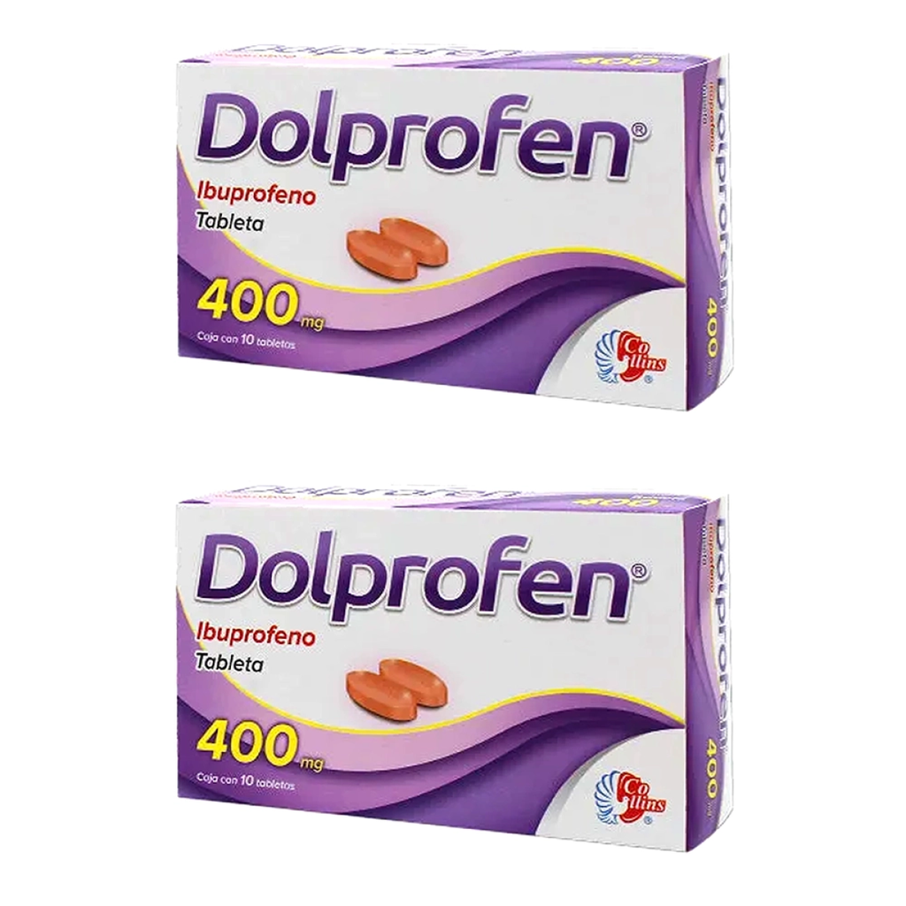 DOLPROFEN 400 MG DOS CAJAS CON 10 TABS C/U 400 mg 20 Tableta(s)