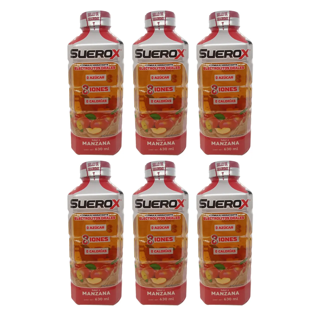 SUEROX MANZANA SEIS PZS CON 630 ML C/U - 6 Piezas