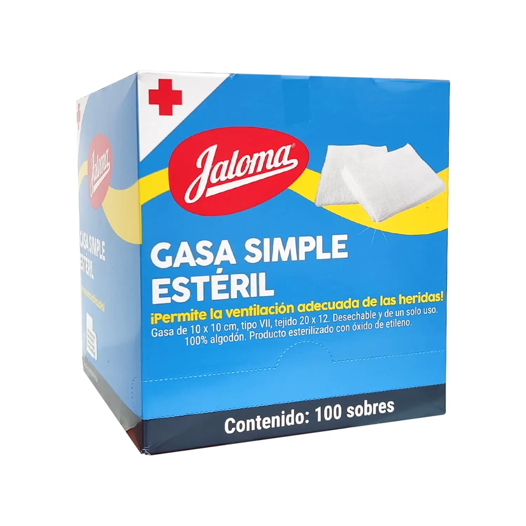 GASA SIMPLE ESTERIL JALOMA 10cm X 10cm 100 Sobre(s)