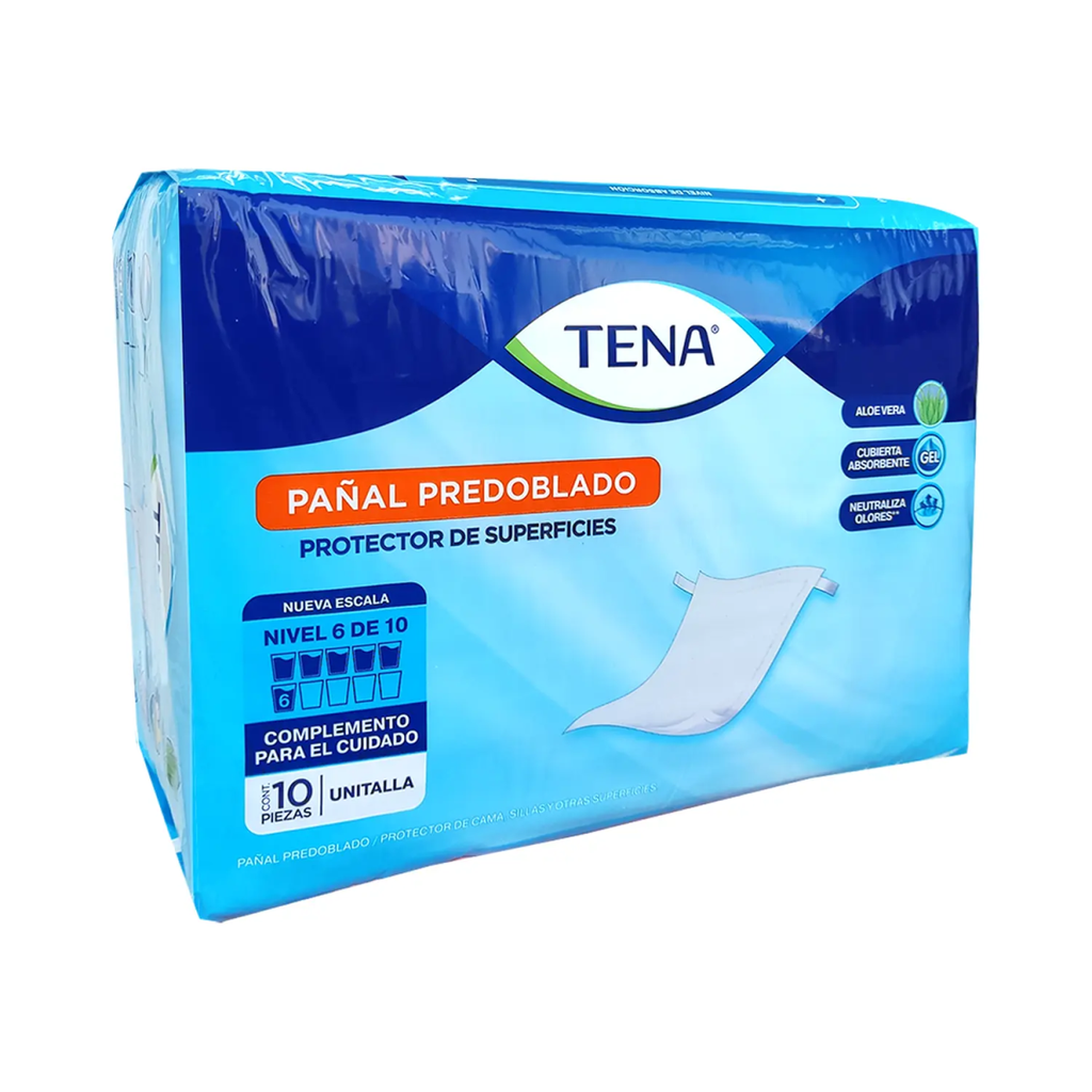 TENA PAÑAL PREDOBLADO 10pzs