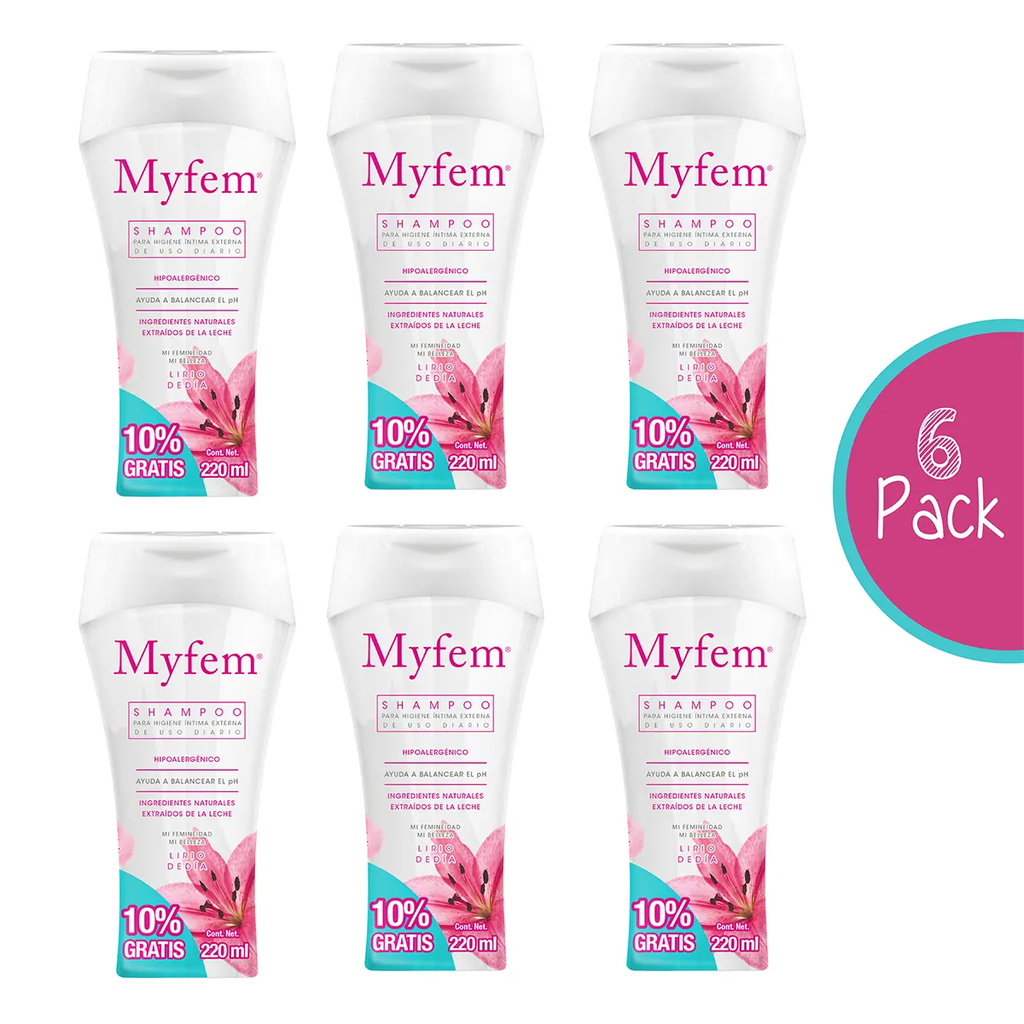 SHAMPOO INTIMO MYFEM PACK 6 Pzs