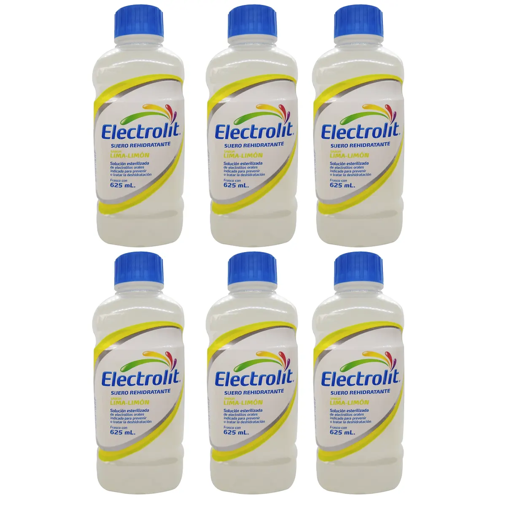 ELECTROLIT LIMA LIMON 6 PZS CON 625 ML C/U