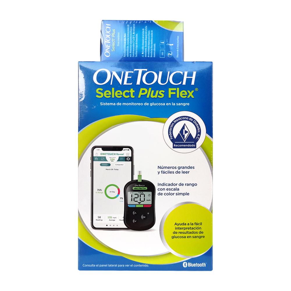 ONE TOUCH MEDIDOR SELECT PLUS+DISP. PUNCION+25 TIRAS + 10 LANCETAS