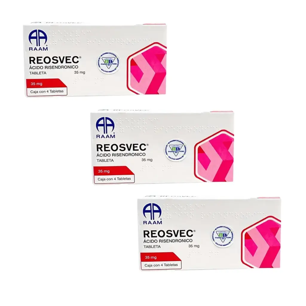 REOSVEC 3 CAJAS CON BLISTER DE 4 TAB C/C