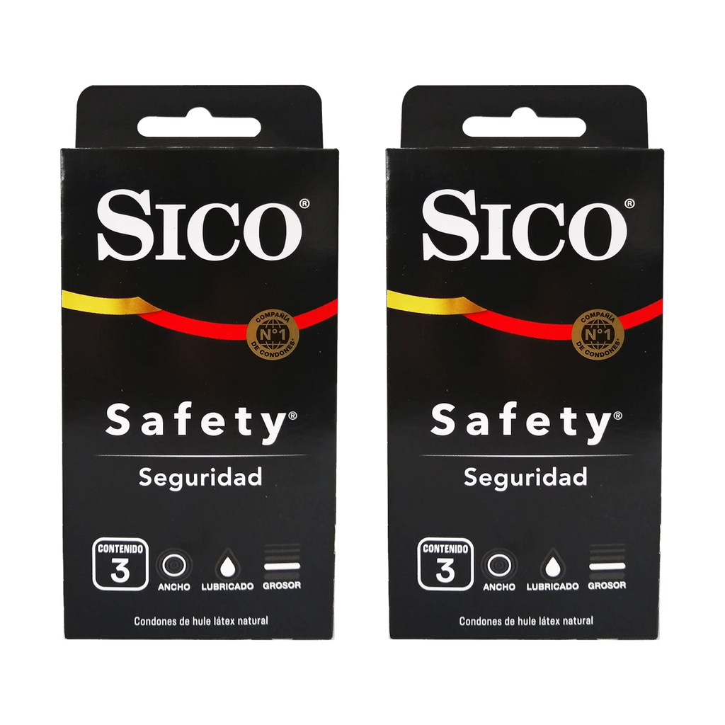 SICO CONDONES SAFETY C/3 CONDONES PACK DE 2 PZAS