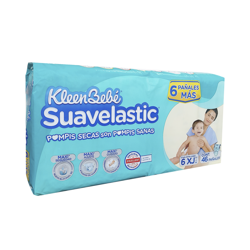 PAÑALES KLEENBEBE SUAVELASTIC XJBO E6 40 Pzs