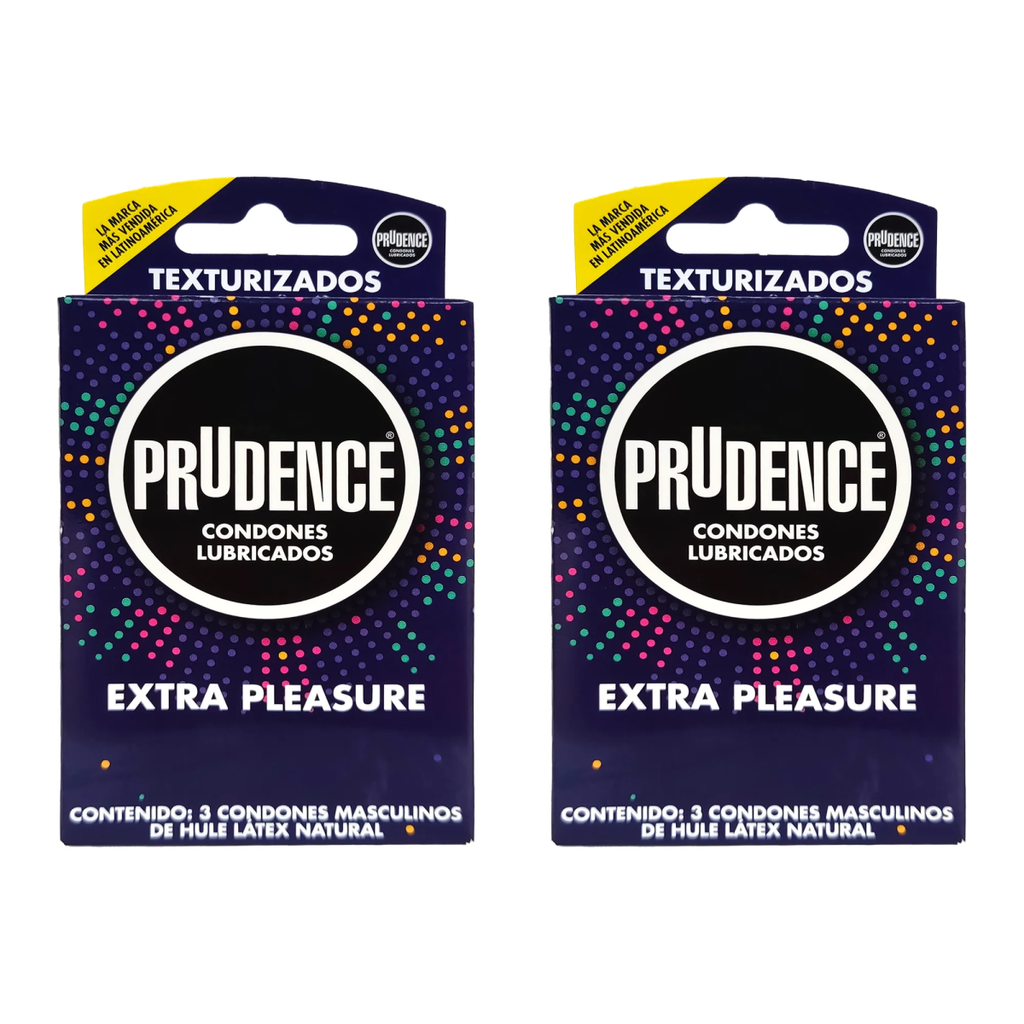 CONDONES PRUDENCE EXTRA PLEASURE PACK 2 3pz c/u
