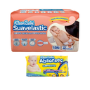 KleenBebé SUAVELASTIC 1 RN 40 PZS+1 KleenBebé ABSORSEC TOALLITAS HUMEDAS KIT KBBRN