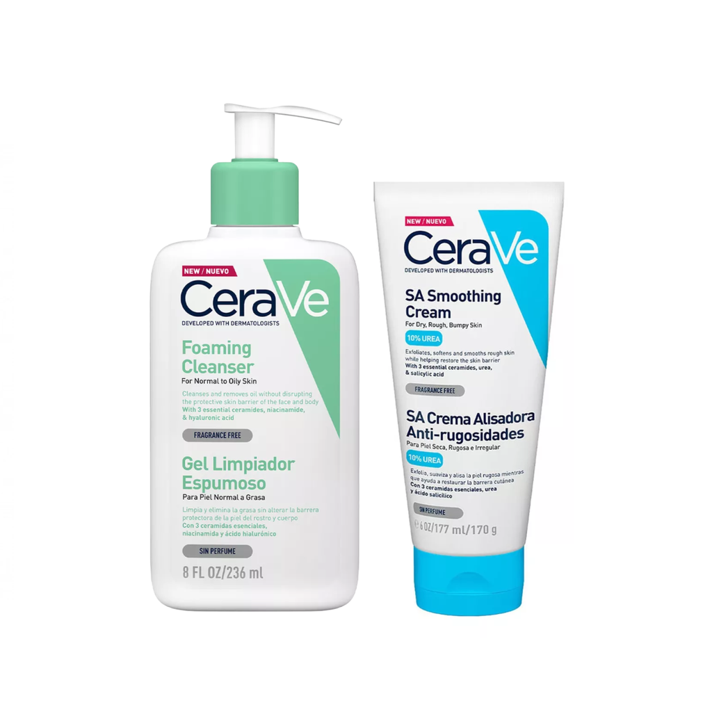 KIT CERAVE GEL LIMPIADOR PIEL NORMAL A GRASA + CREMA ALISADORA ANTIRUGOSIDADES