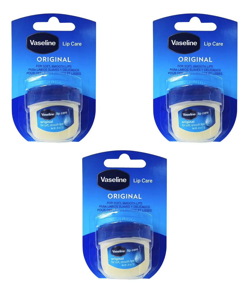 Kit Vaseline Lip Care Original Therapy 7 Grs Kit 3 Piezas