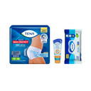 TENA Pants Maxi Protect, Talla L 10 pzs + 5 pzs Talla Grande + Toallas Húmedas Tena Proskin Extra Grande 40 Piezas + Crema De Zinc Tena Protege Tu Piel 100ml 