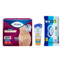 TENA PANTS DISCERT BEIGE CH10pzs + TOALLAS HUMEDAS TENA PROSKIN EG 40 pzs +CREMA DE ZINC PROSKIN